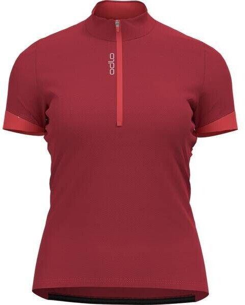 Odlo Shirt T-shirt u collar zip american beauty cayenne