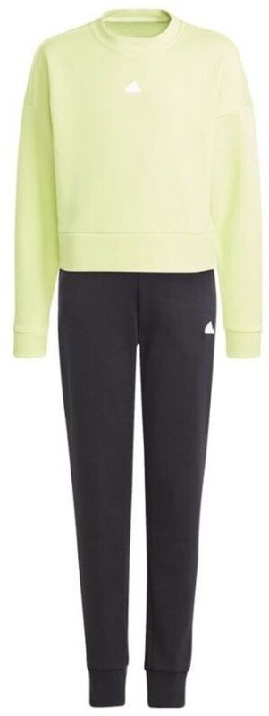 Adidas Future Icons Logo Trainingsanzug oben puls lime weiß unten ...