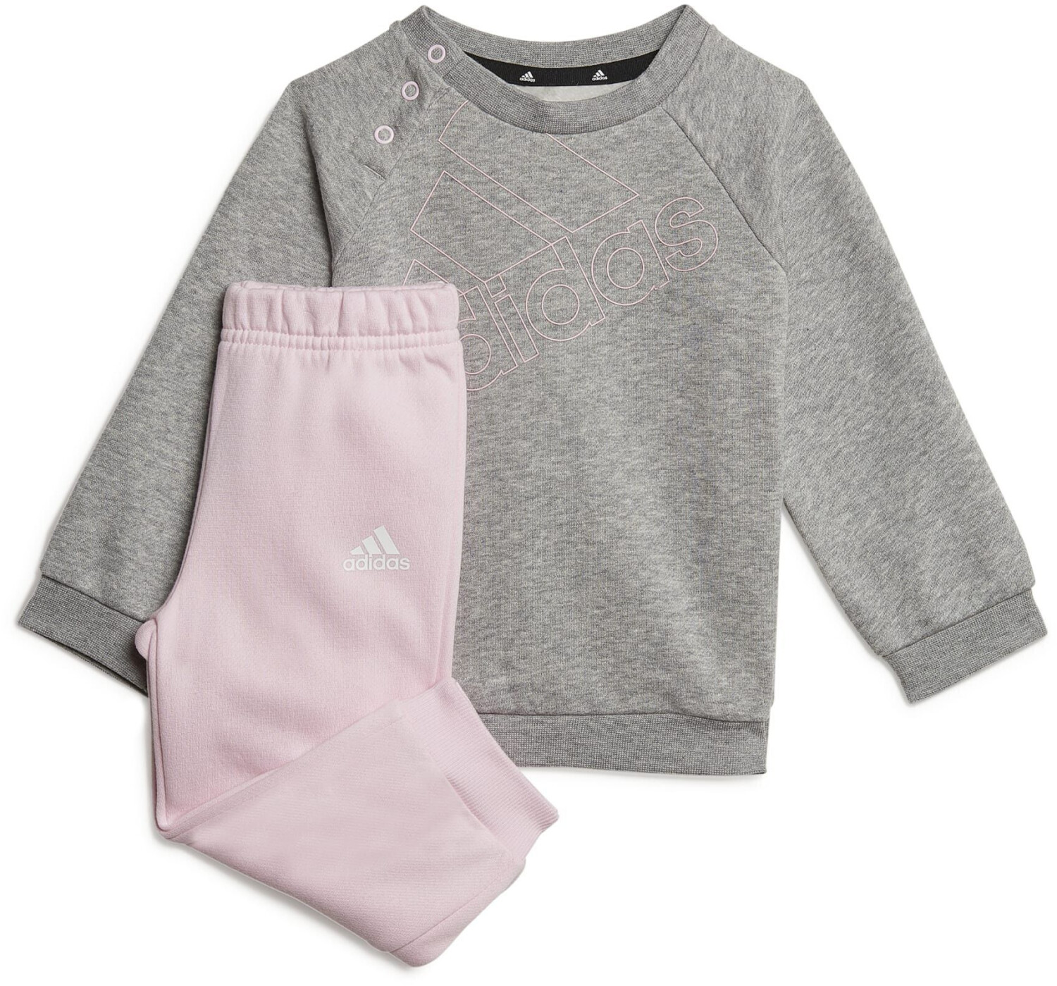 Adidas Essentials Baby Tracksuit Logo Jogging Set HF1907 medium grey heather clear pink ab 18 99 Preisvergleich bei idealo