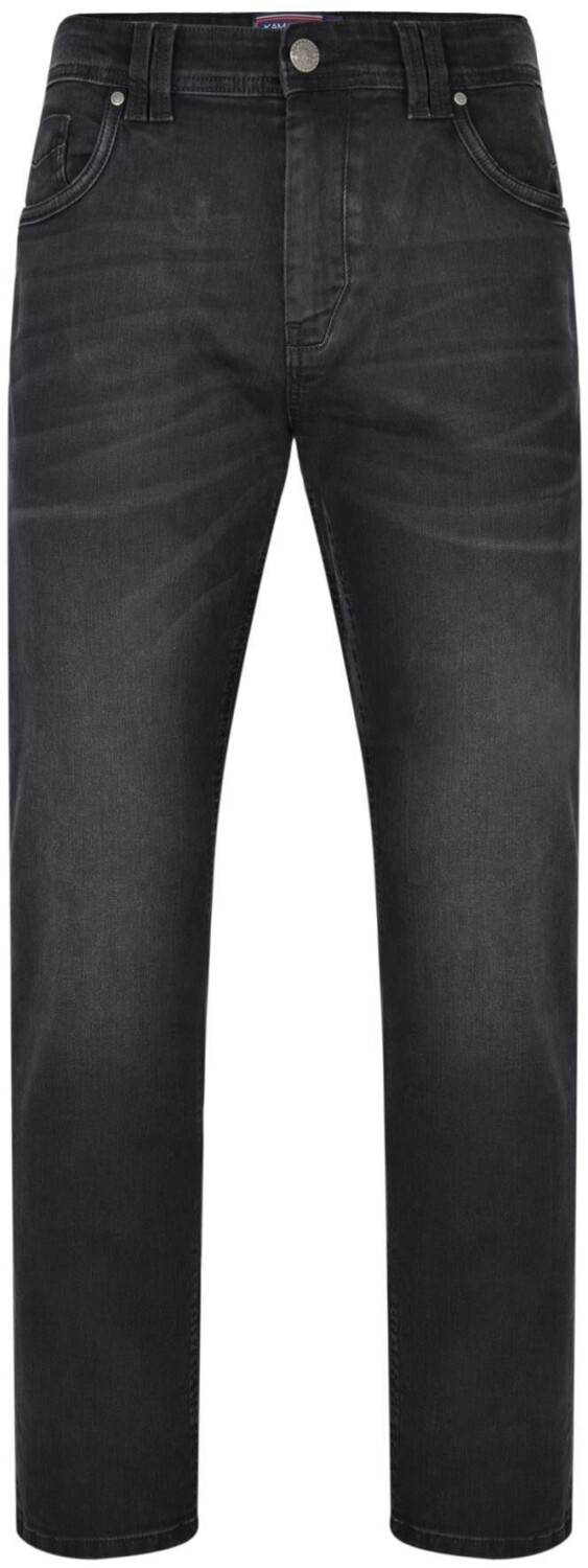 KAM Extra High Soft Stretch Washed Jeans black Ortega