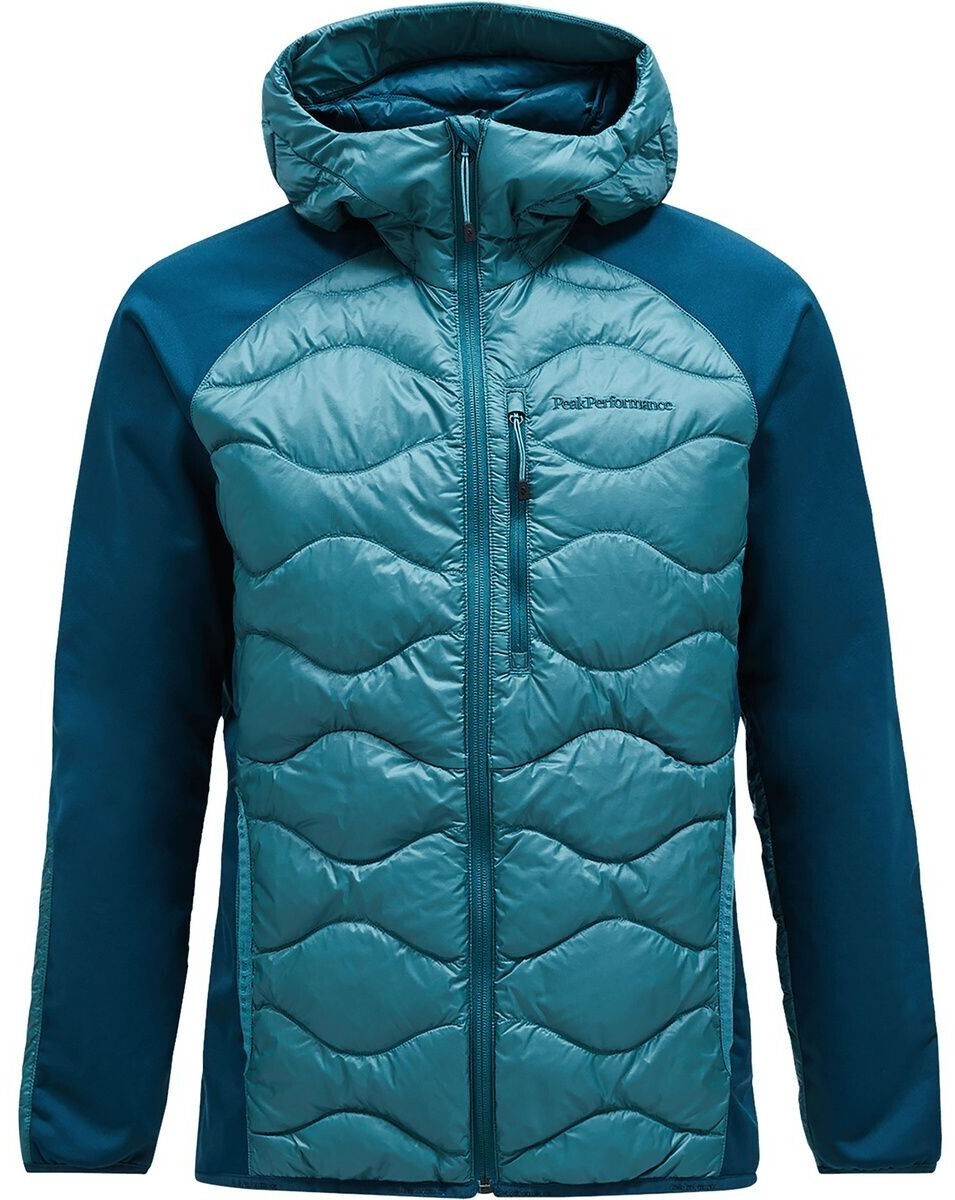Peak Performance Helium Down Hybrid Hoodie Jacket turquoise