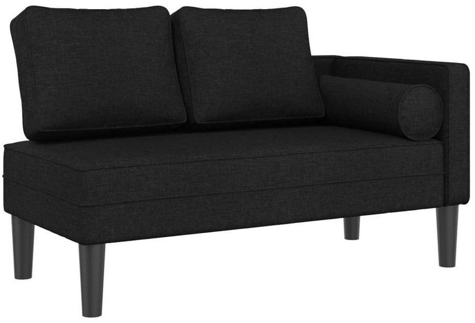 vidaXL Chaise longue Chaise longue black fabric (4007581)