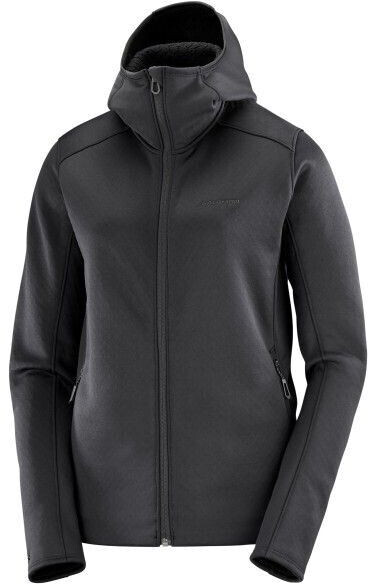 Salomon Sntial Midfleece Full Zip Hoodie gray black