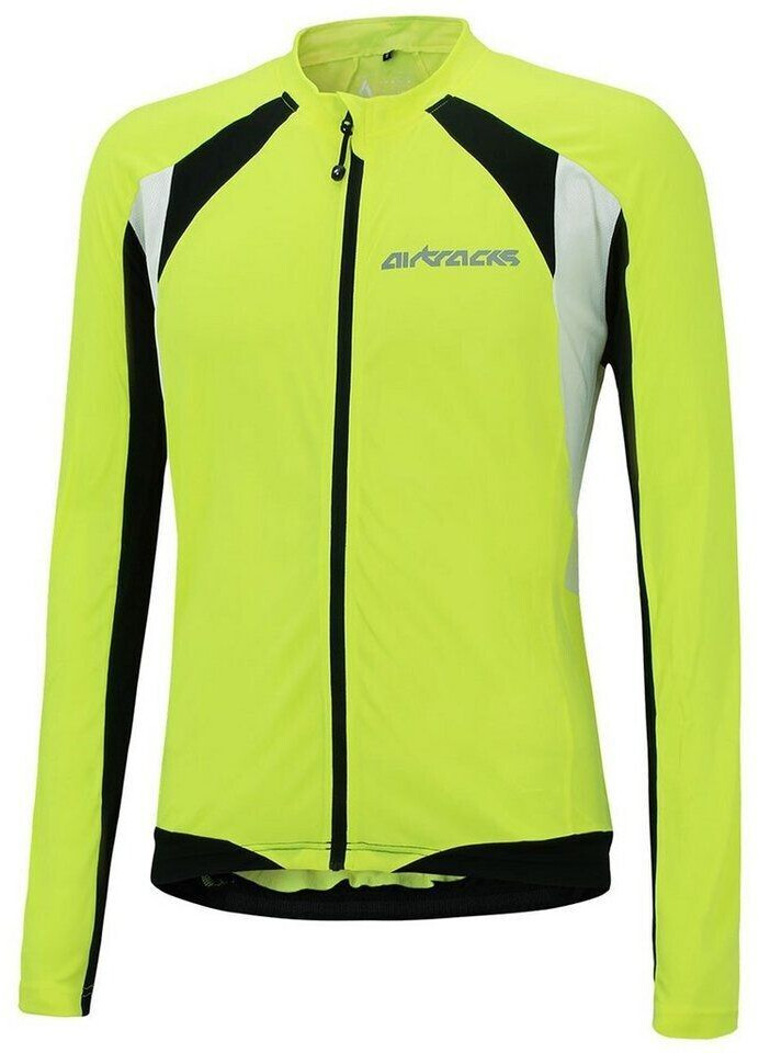 Airtracks Fahrradtrikot Langarm Pro T neon-weiß