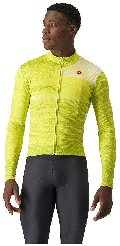 Castelli COLLAPSE Long Sleeve Cycling Jersey sulphur white