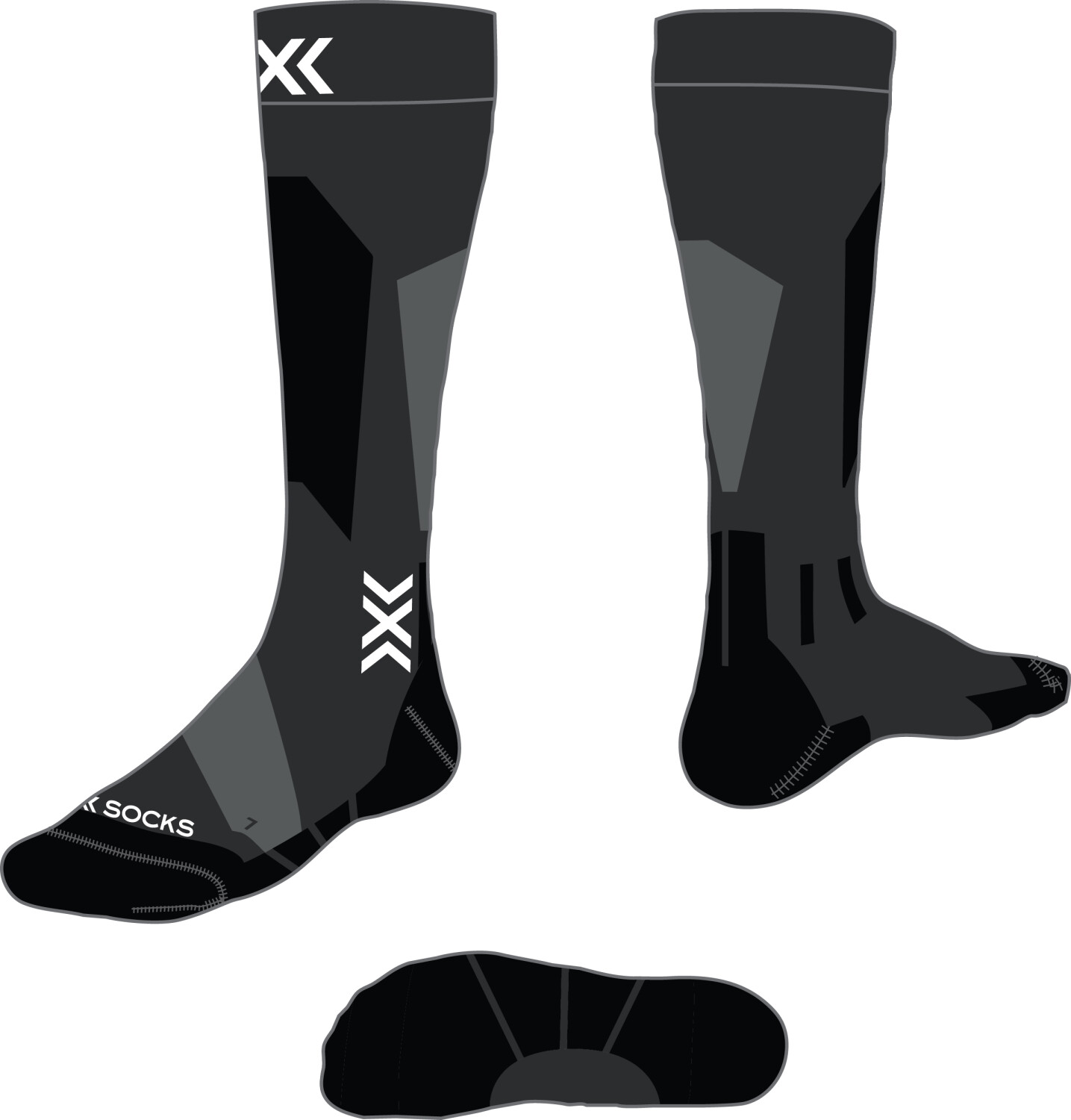 X-Socks Ski Discover Merino OTC x black grey B034