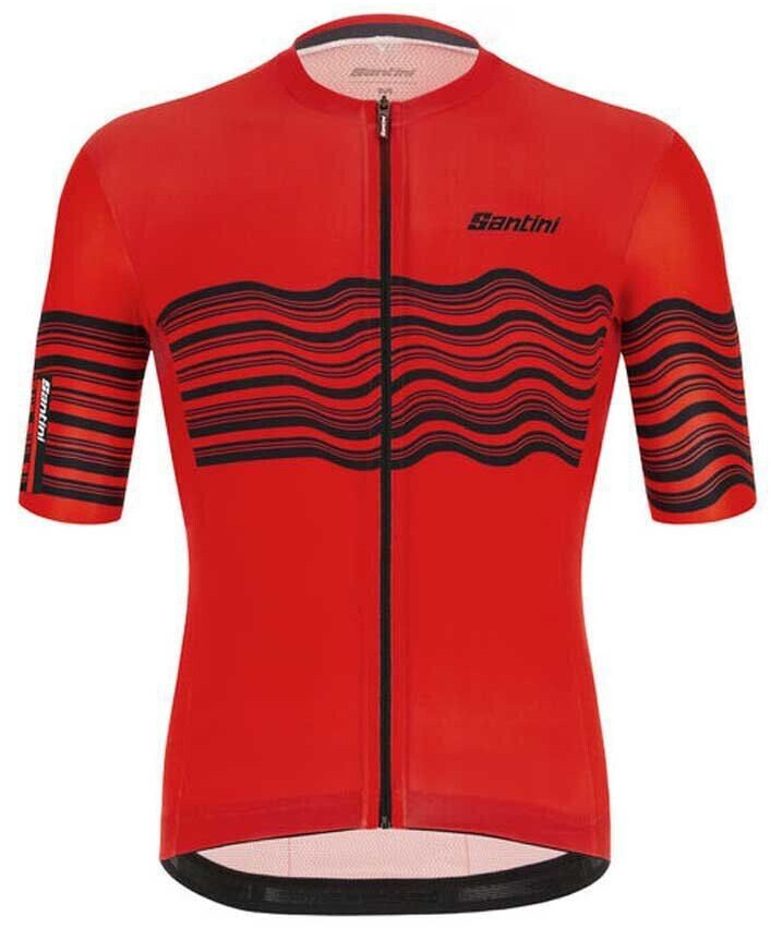 Santini Tono Profilo Short Sleeve Jersey red black Slim Fit