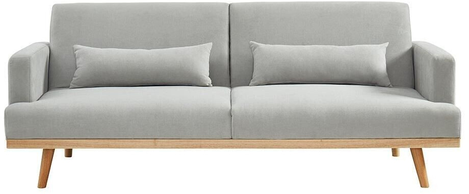 Vente-unique Sofa bed folding sofa 3-seater - fabric - Light brown - ESME