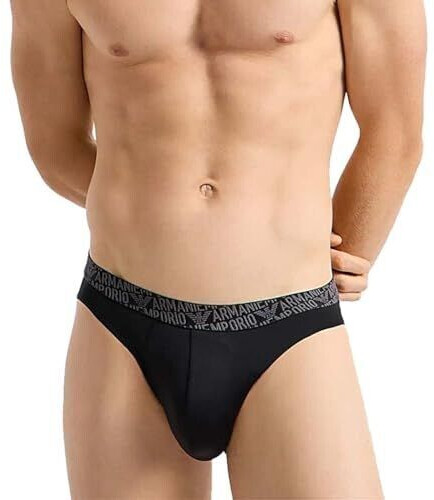 Emporio Armani The New ICON Essential Microfiber Thong Briefs nero