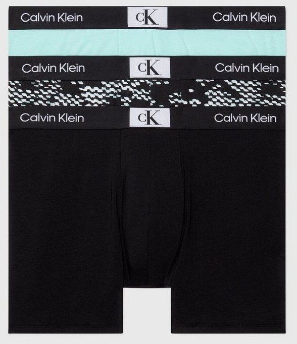 Calvin Klein CK96 Boxer Shorts black white turquoise