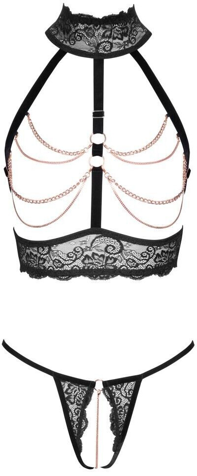 Abierta Fina Set with top and string with velvet ties