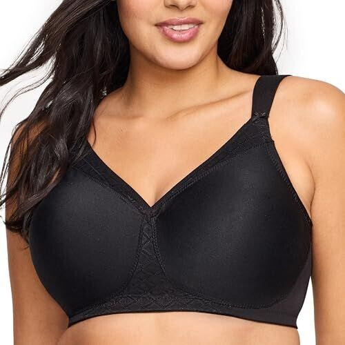 Glamorise Seamless MagicLift T-Shirt Bra Wireless No black