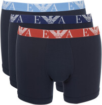 Emporio Armani Bold Monogram 3-Pack Boxer Shorts marine