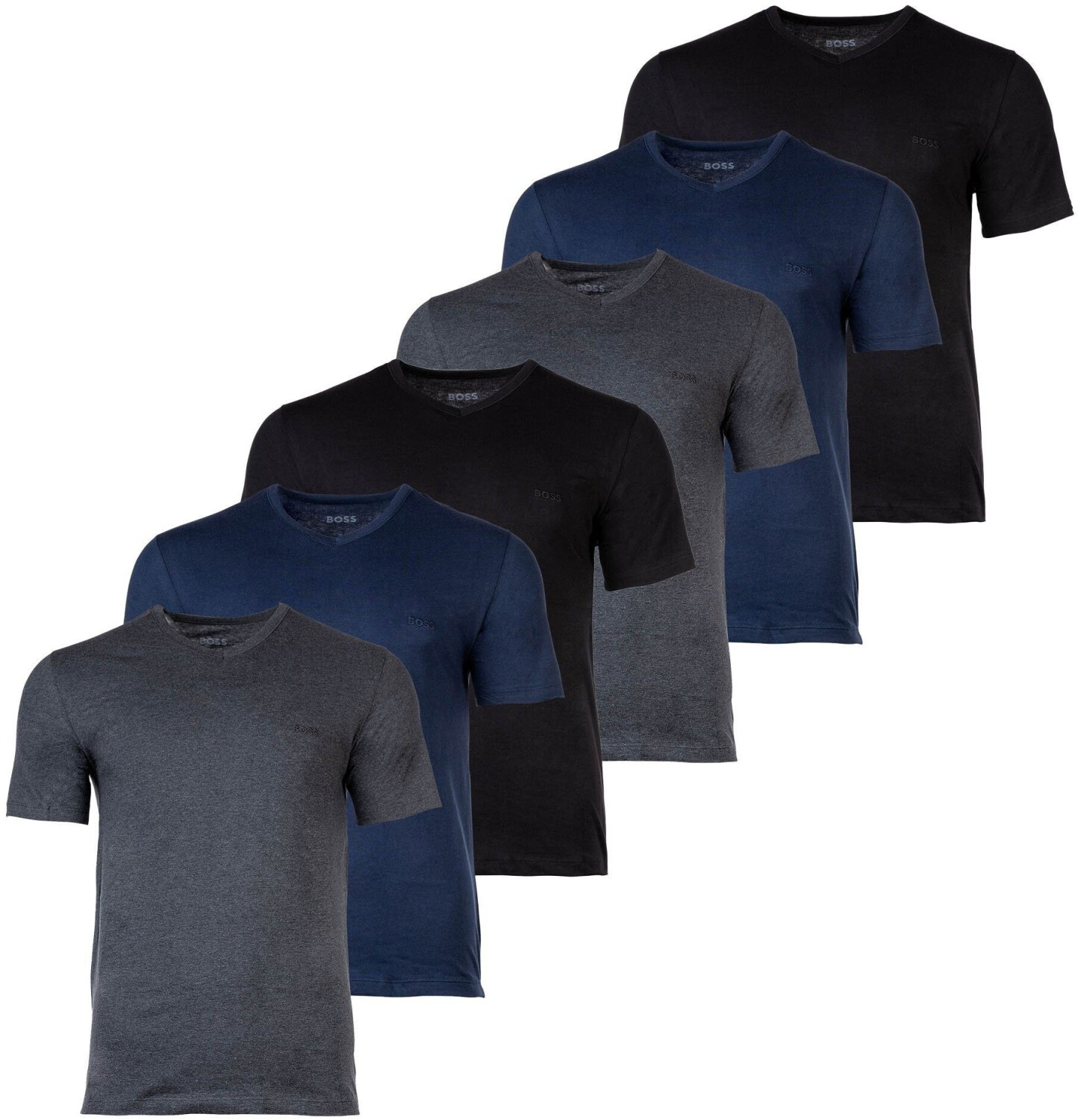 Hugo Boss T Shirt 6er Pack TShirtVN Classic V Neck baumwolle ab 80 95 Preisvergleich bei idealo