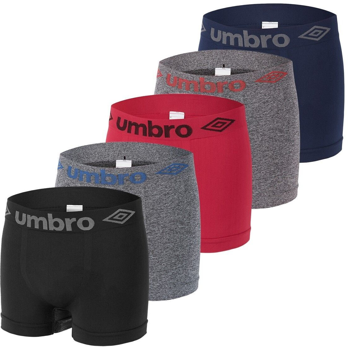 Umbro Lightweight Boxers Gray blue red black