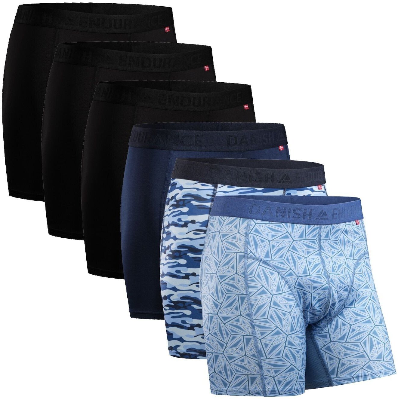 Danish Endurance Boxer Shorts Sport Trunks blue