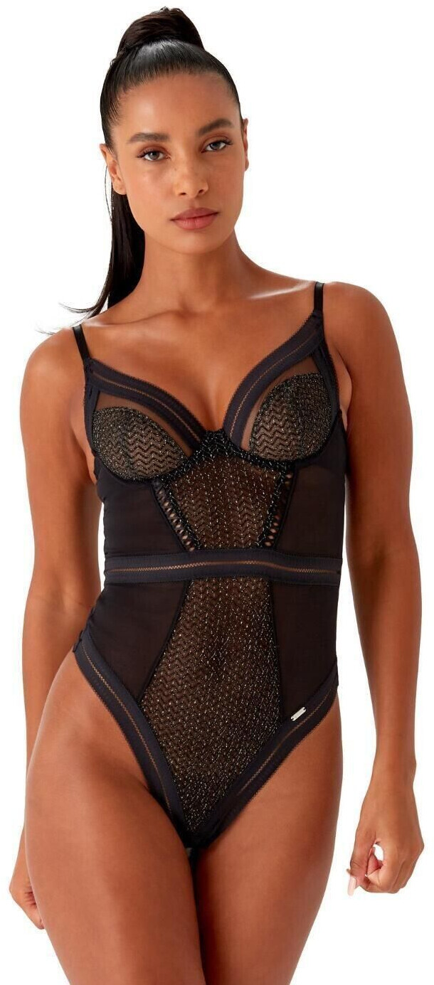 Gossard Widerspruch Plunge Body Shapewear Bodysuit black silver