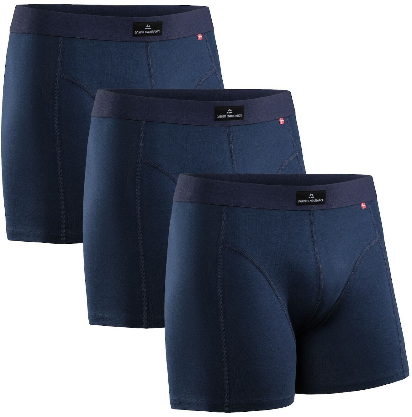 Danish Endurance Boxer Shorts navy blue 3-pack
