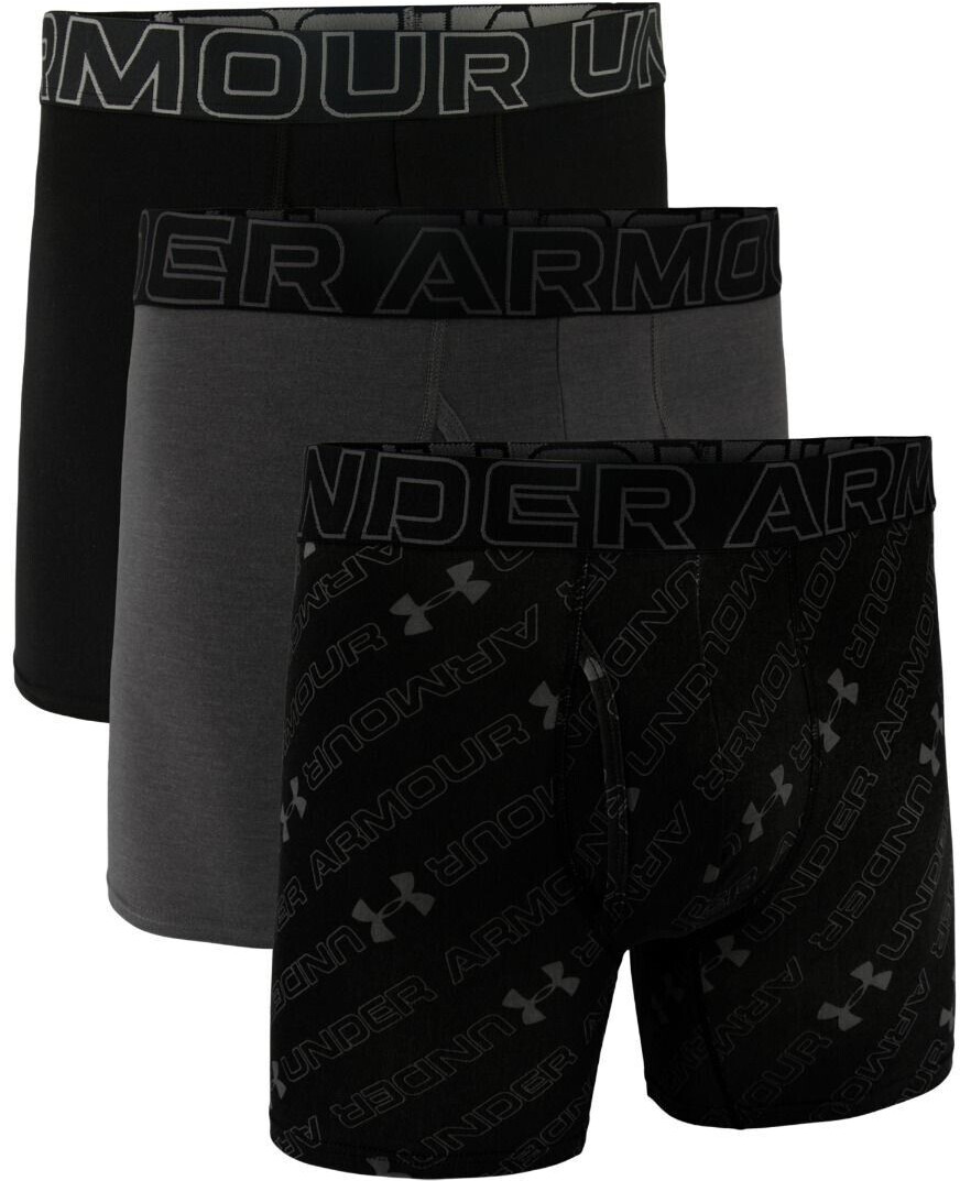 Under Armour Performance Cotton Pack Boxer Briefs Print Solid