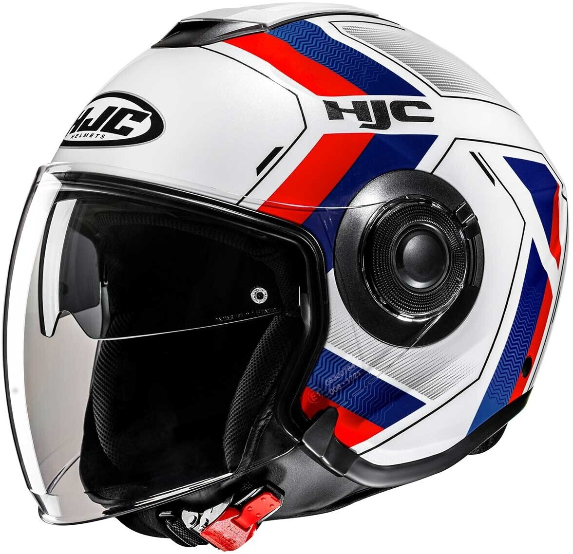HJC i40N Velu blanc/rouge/bleu