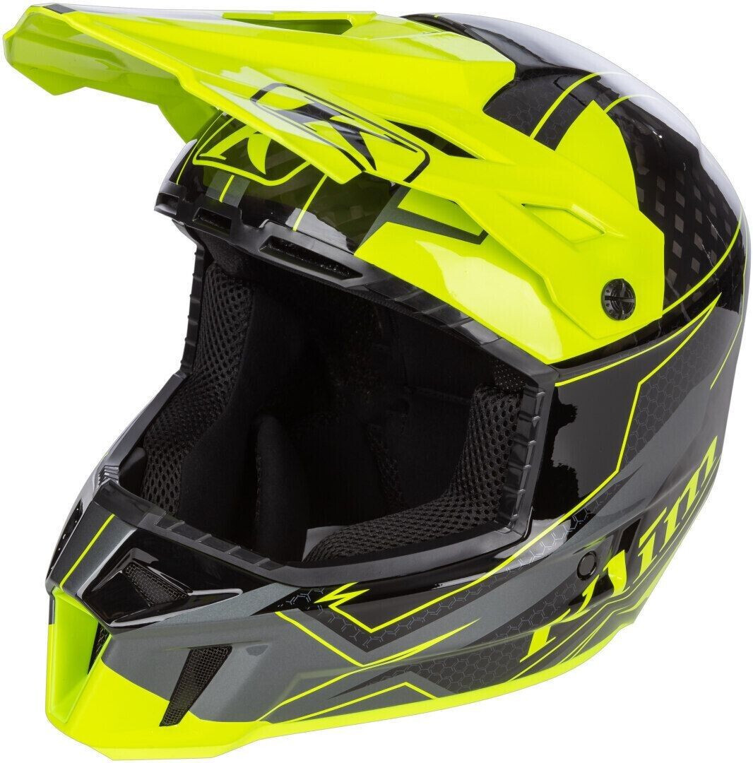Klim F3 Carbon Velocity Hi-Vis Snowmobil Black/Yellow