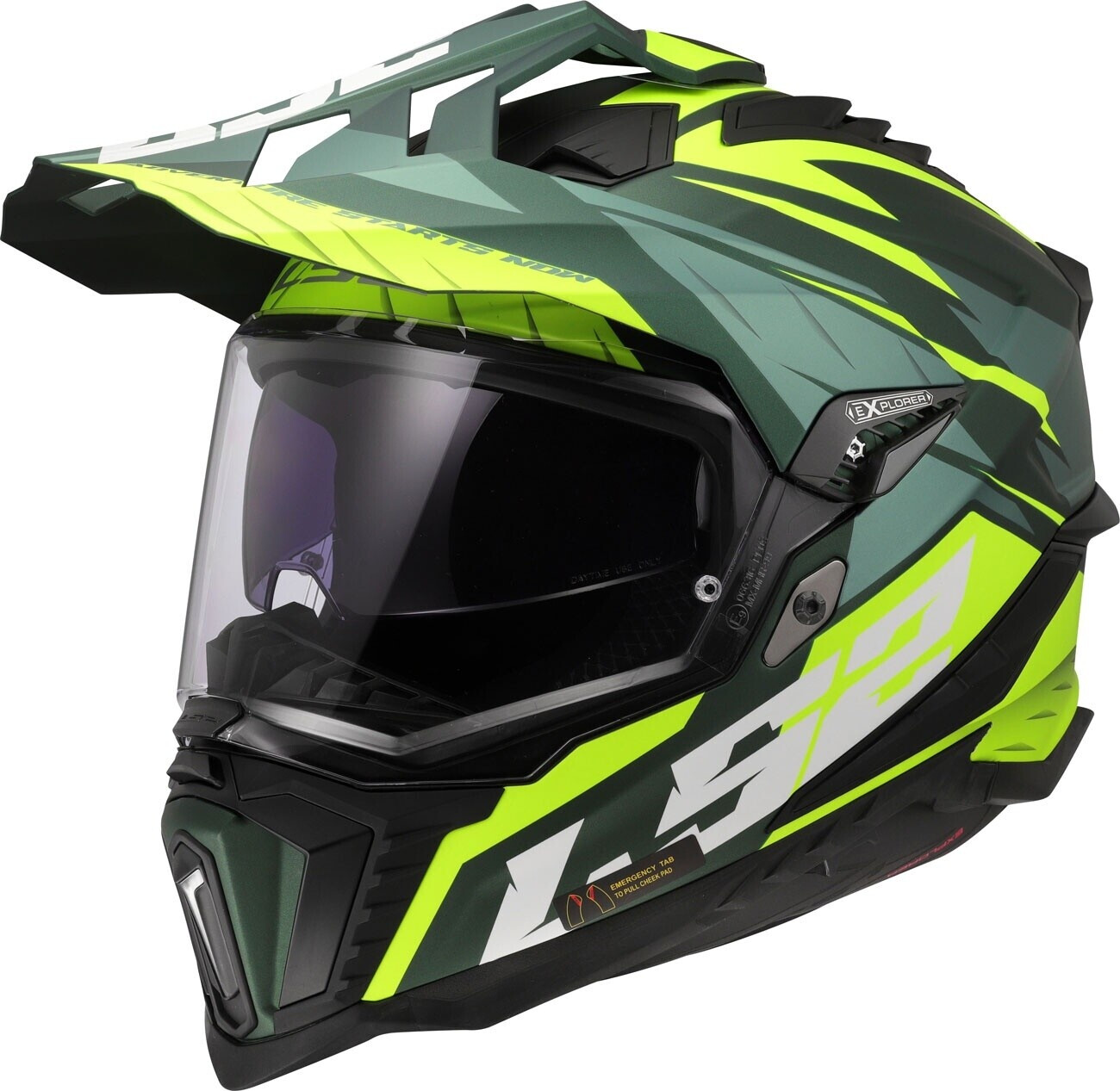 LS2 MX701 Explorer Spire vert/jaune