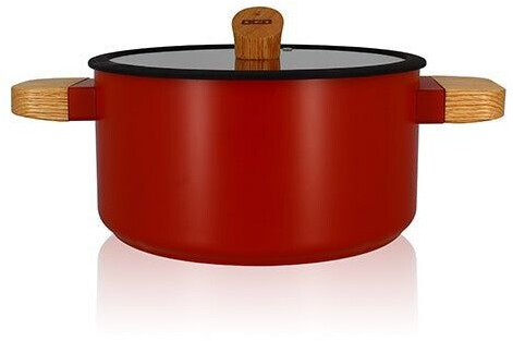 OGO Faitout aluminium Ector induction antiadhésif 24 cm rouge
