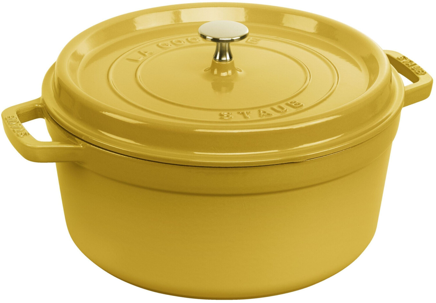 Staub Cocotte ronde fonte 26 cm jaune