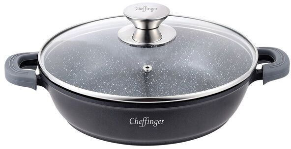 Cheffinger Sauteuse marbre antiadhésif 36 cm