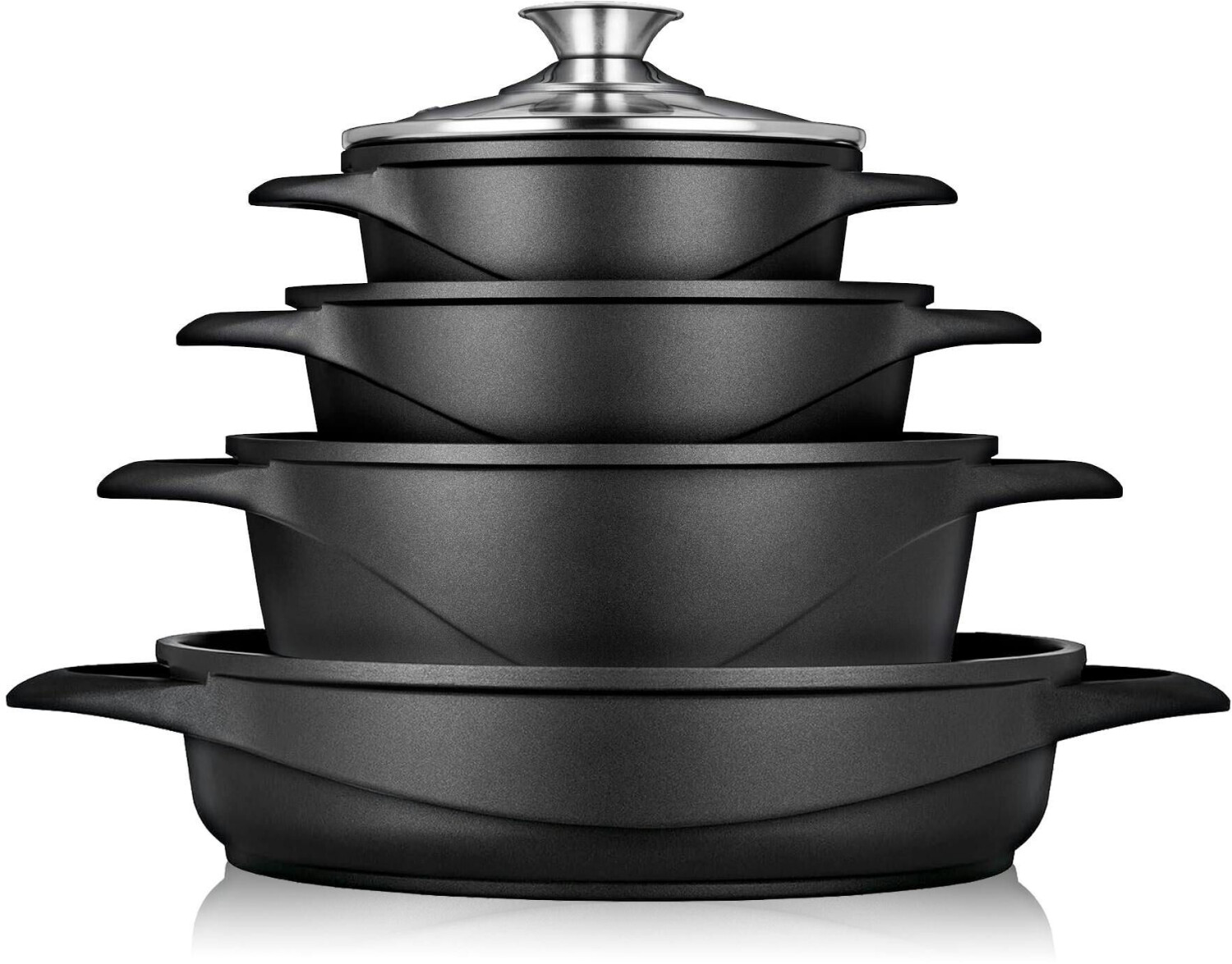 Briebe Batterie de cuisine fonte d'aluminium MGK-17 4 casseroles