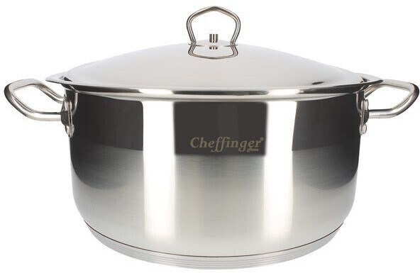 Cheffinger Marmite inox avec couvercle 34 cm