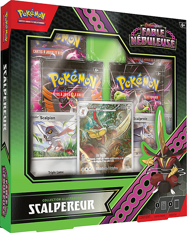 Asmodée Pokémon Coffret Collection Illustration Scalpereur Écarlate & Violet Fable nébuleuse EV6.5 (français)