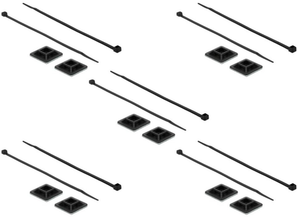 DeLock Kabelbinderhalterung Schwarz (18831)