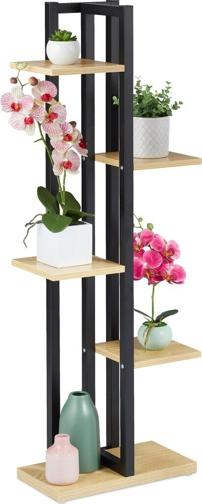 Relaxdays Plant rack with 5 shelves 117 x 43 x 22 cm
