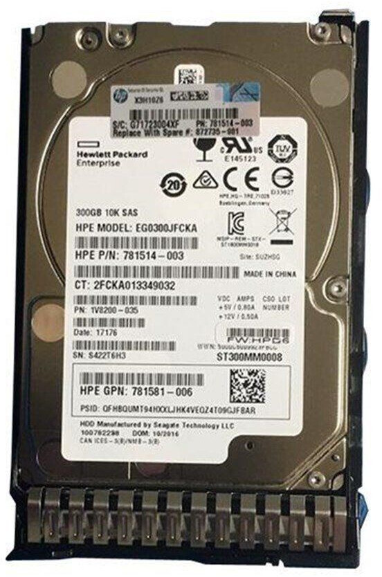 HPE 300Go SAS 12G 10K SFF DS SC (872735-001)