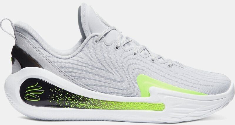 Under Armour Curry Basketball Shoes halo grey black high vis yellow