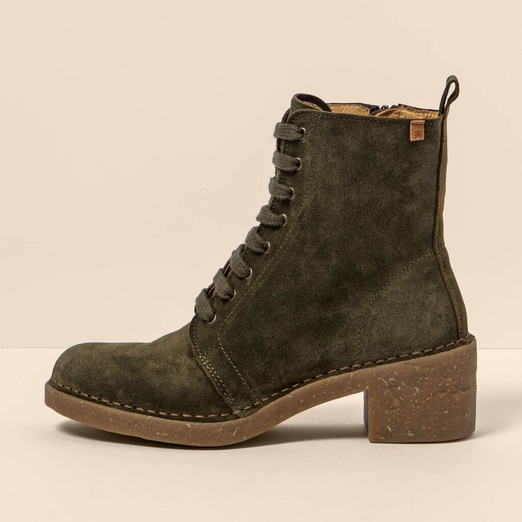 El Naturalista Lace-up boots N5660 Silk Suede forest ticino