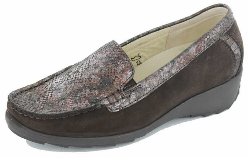 Waldläufer Slipper 348502 Hanin braun Damen-Klettslipper