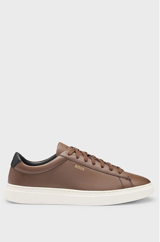 Hugo Boss Sneakers polished leather lace-up logo details Kieran Tenn bu 50536480