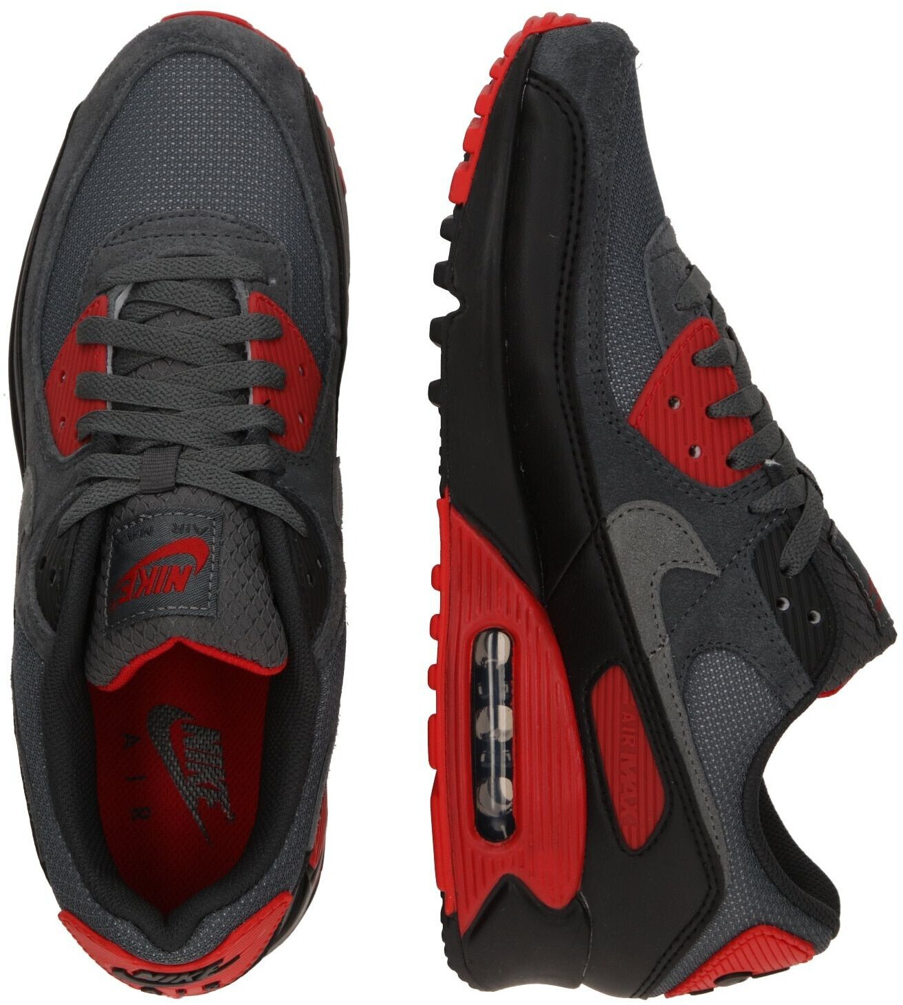 Nike Air Max 90 Sneaker grau rot schwarz 22874941 ab 149 00 Preisvergleich bei idealo