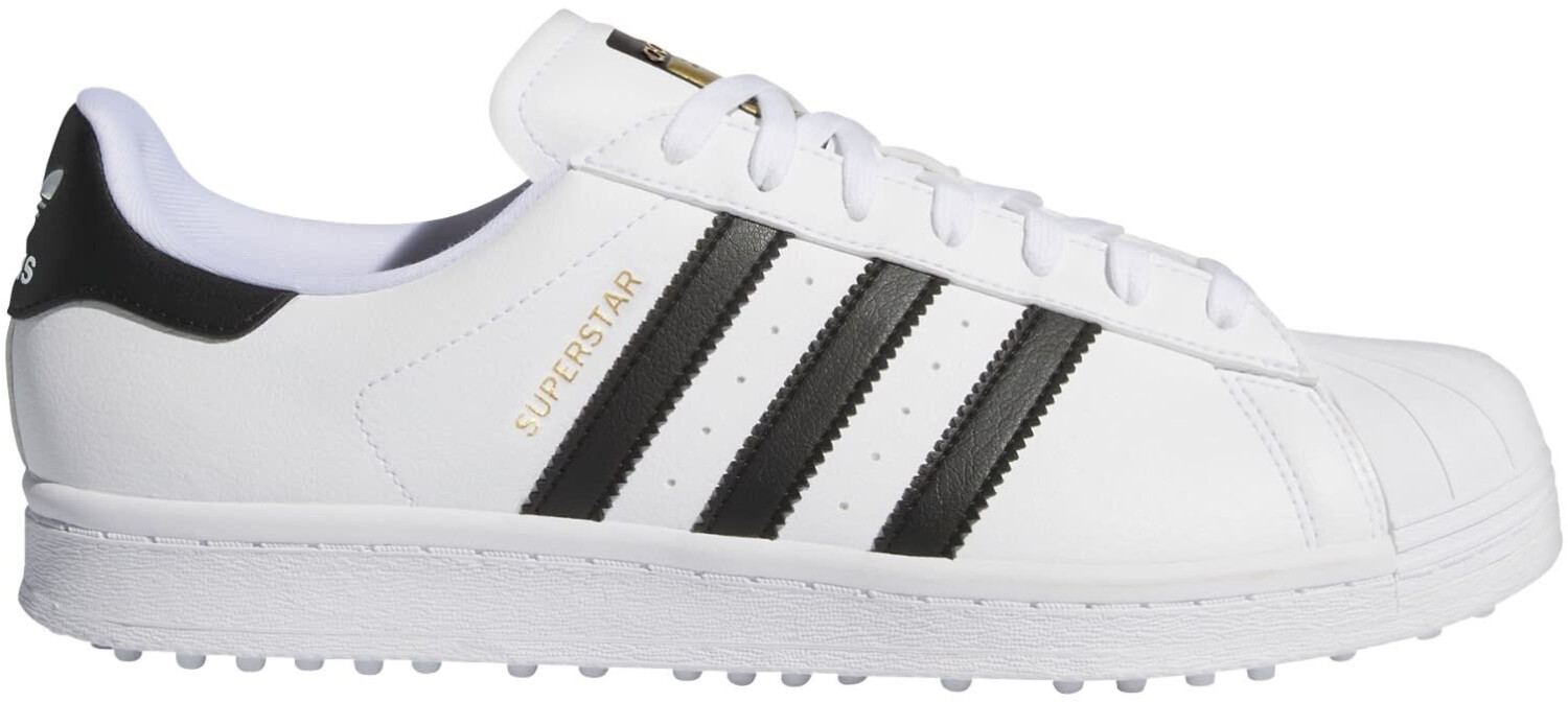 Adidas Superstar Golfschuh cloud weiß schwarz gold metallic