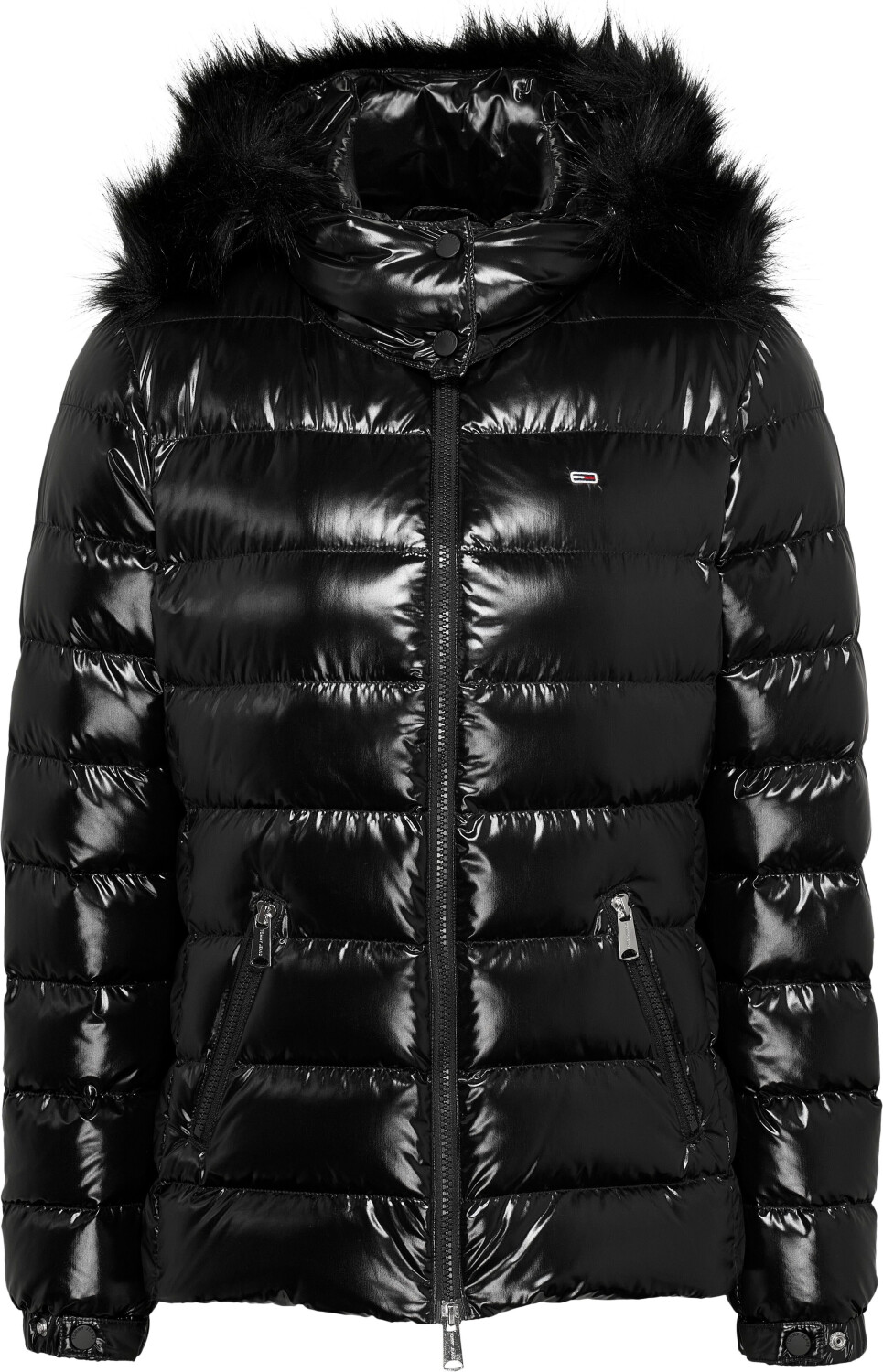 Tommy Hilfiger Faux Fur Hood Down Puffer Jacket DW0DW19926 Black Ab Tommy Hilfiger Faux Fur Hood Down Puffer Jacket DW0DW19926 Black Ab