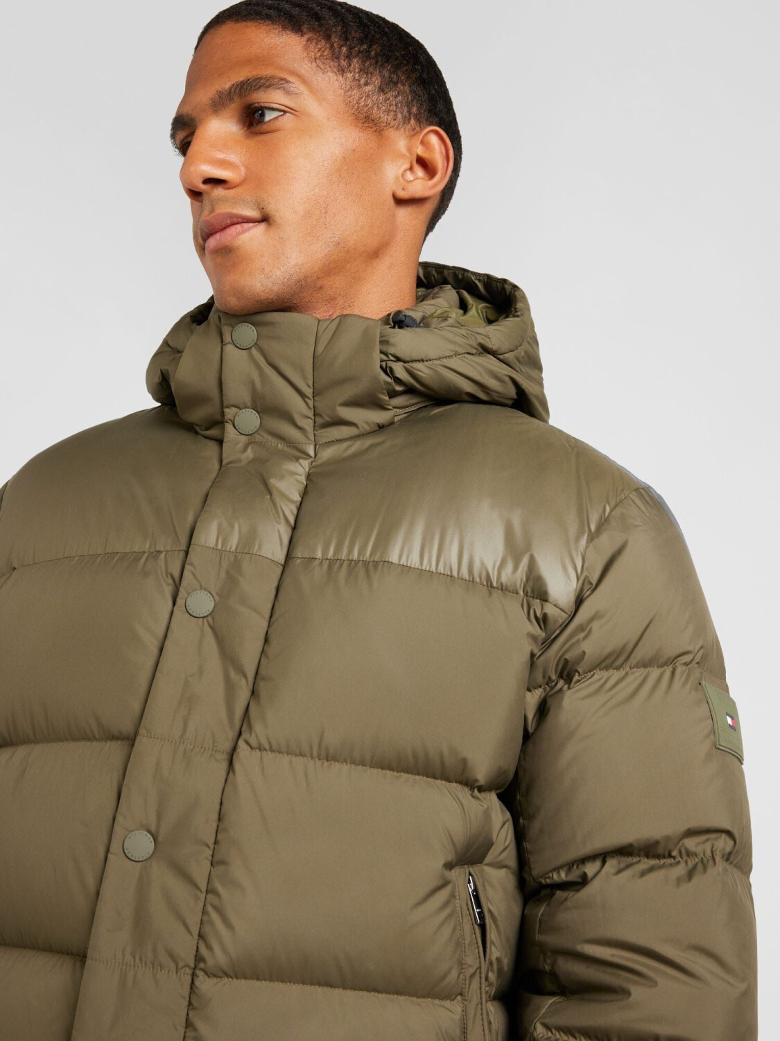 Tommy hilfiger green puffer jacket sale