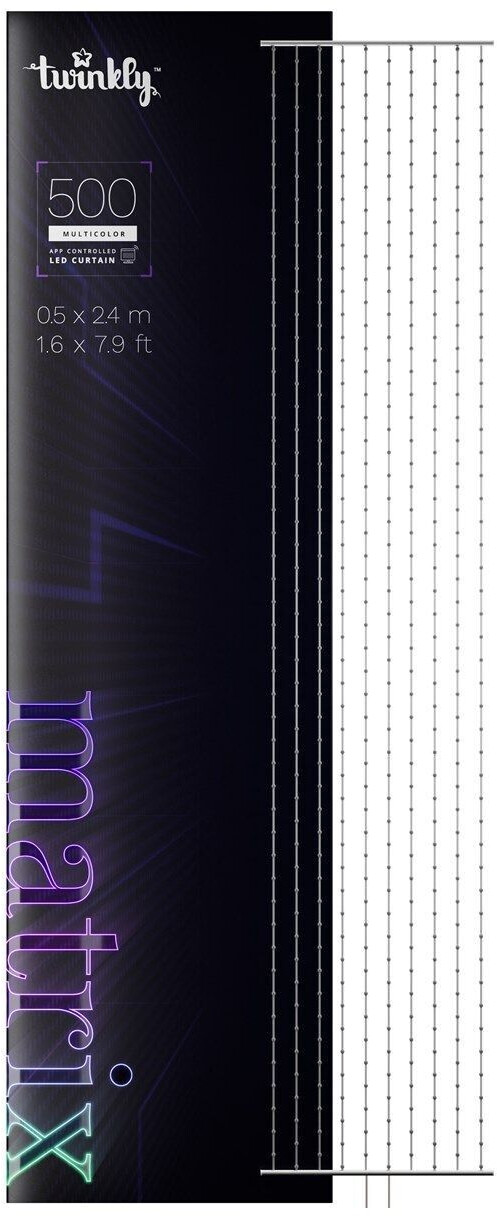 twinkly Matrix 500 LED RGB LED Curtain transparent 0,5x2,4m (TWW500STP-TEU)