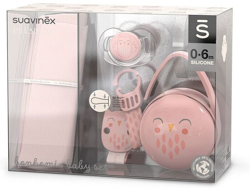 Suavinex Premium Bonhomia Baby Gift Set 0-6m (4 pcs) pink