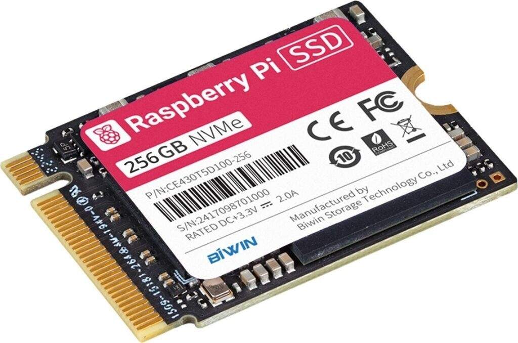 Raspberry Pi NVMe 256GB M.2 2230 (SC1439)