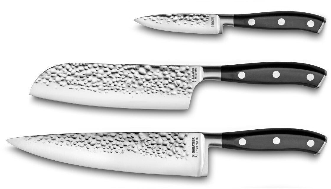 Sabatier Trompette Set de 3 couteaux Carbon