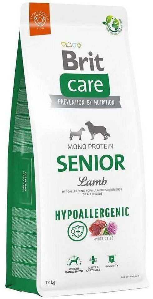 Brit Care Hypoallergenic Senior croquettes pour chien agneau (12 kg)