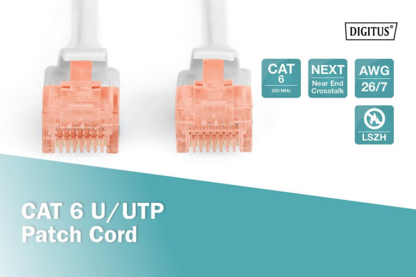 Digitus Professional Patch-Kabel RJ-45 (M) bis RJ-45 (M) 50cm UTP CAT 6e Grau (DK-1617-005)