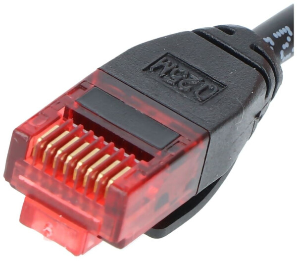 Goobay Patch-Kabel RJ-45 (M) bis RJ-45 (M) 15 cm UTP CAT 6 Schwarz (71547), Bild 7